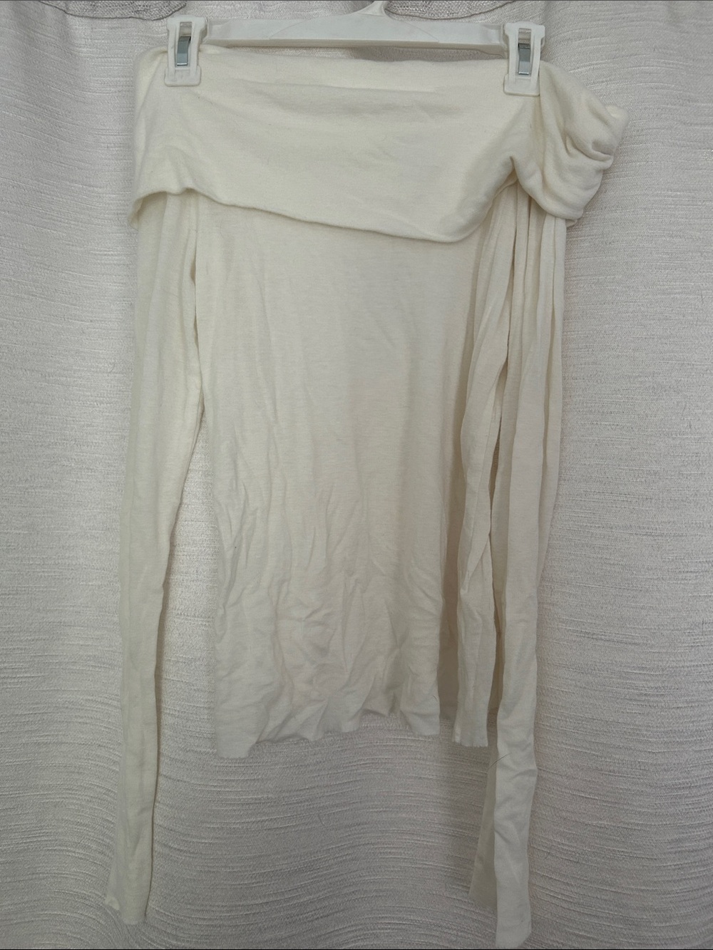 Babaton Off-the-Shoulder Cream Knit Top